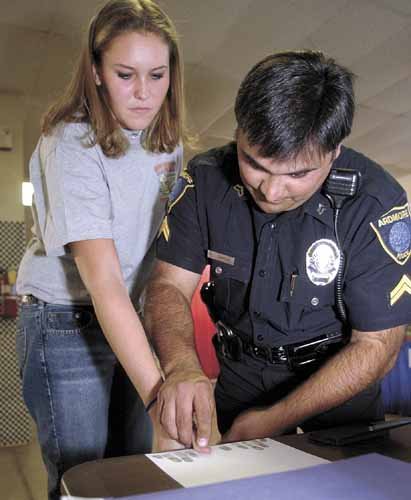 rolled inked fingerrprint